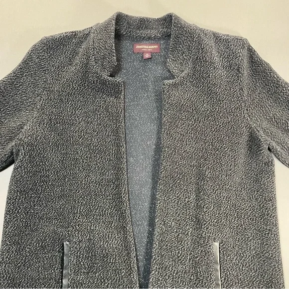 Johnston & Murphy Slub Open Front Cotton Cardigan Sweater Jacket - Womens XS - Picture 4 of 13